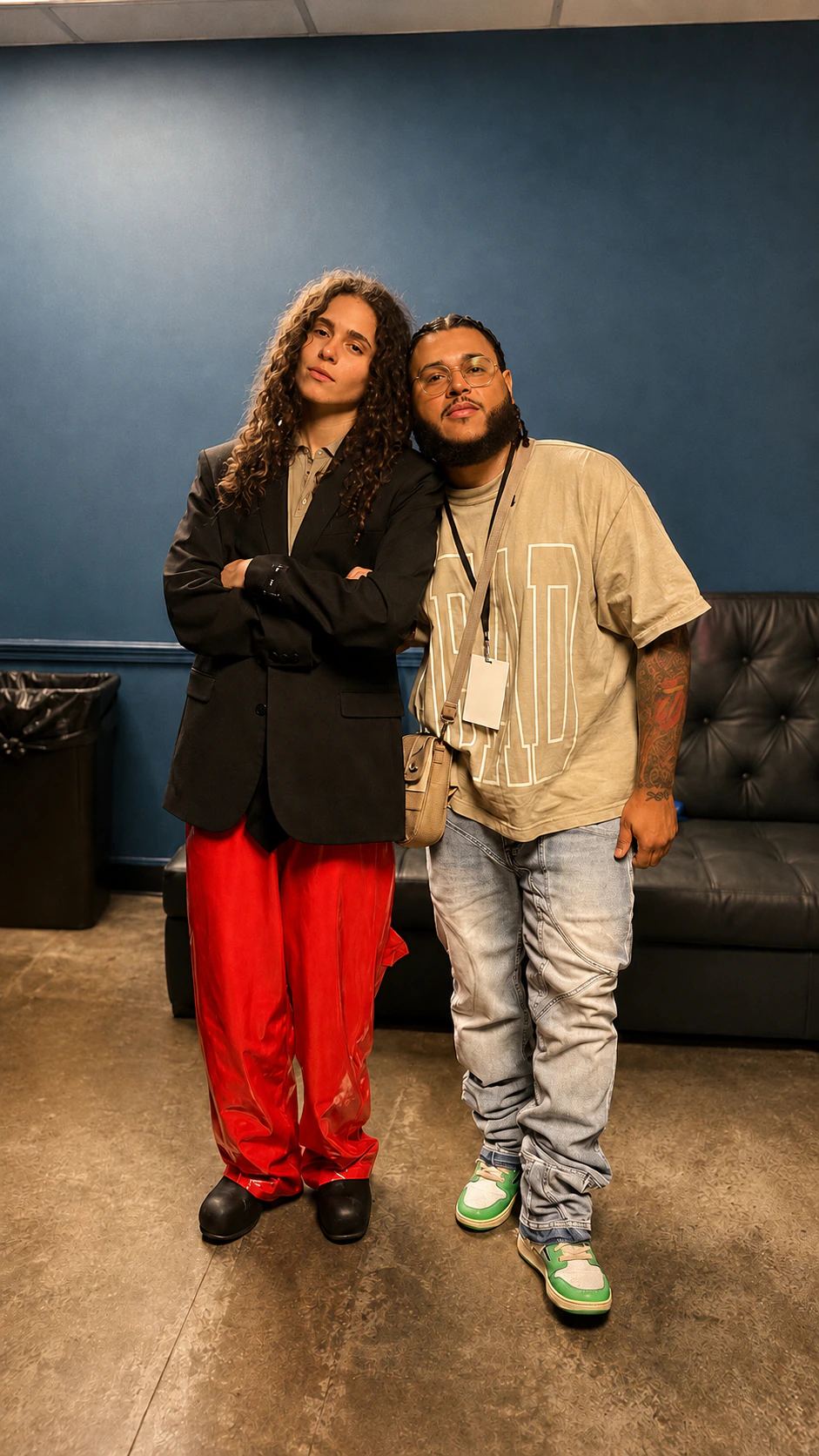 DJ Alaska backstage with an artist